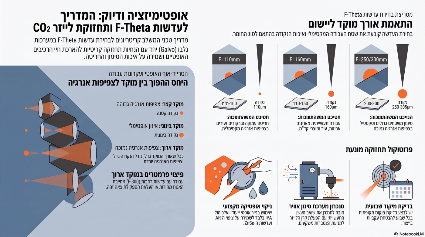 עדשות F-Theta ותחזוקת CO2 גלבו: המדריך למקסום ביצועים